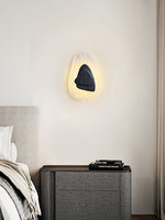 Lava Veil Wall Sconce in Black Travertine with LED