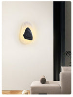 Lava Veil Wall Sconce in Black Travertine with LED