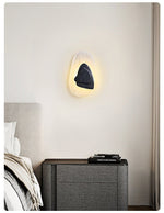Lava Veil Wall Sconce in Black Travertine with LED