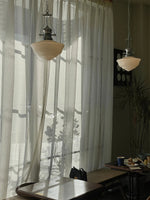 Lavagna Schoolhouse Pendant Light – Handcrafted Glass Shade, Chrome Finish