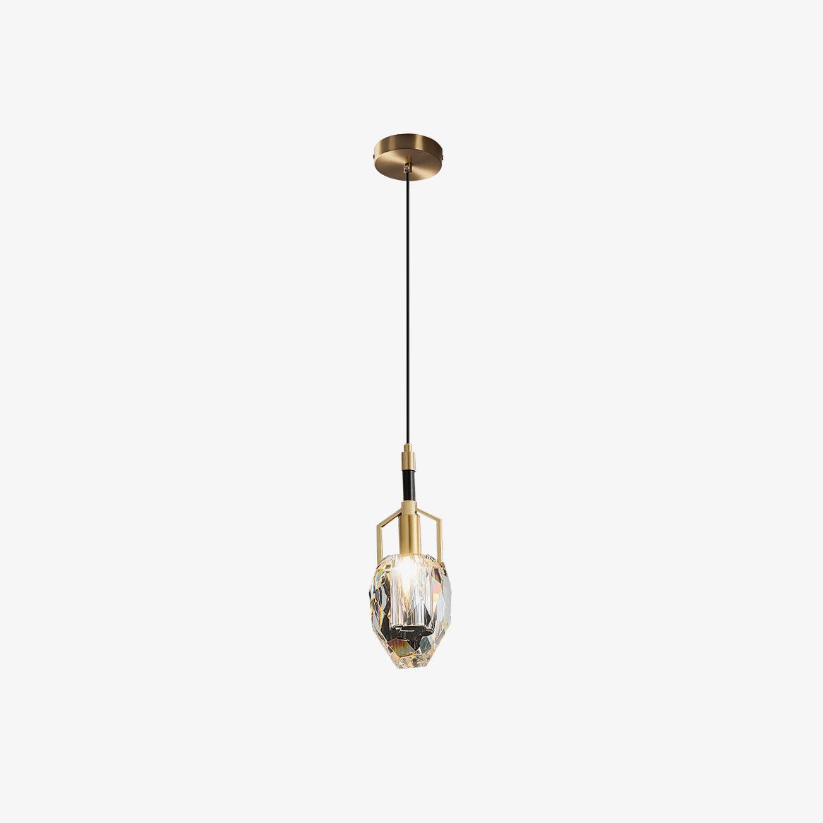 Lavilla Crystal Pendant Light in Brass for Modern Interiors