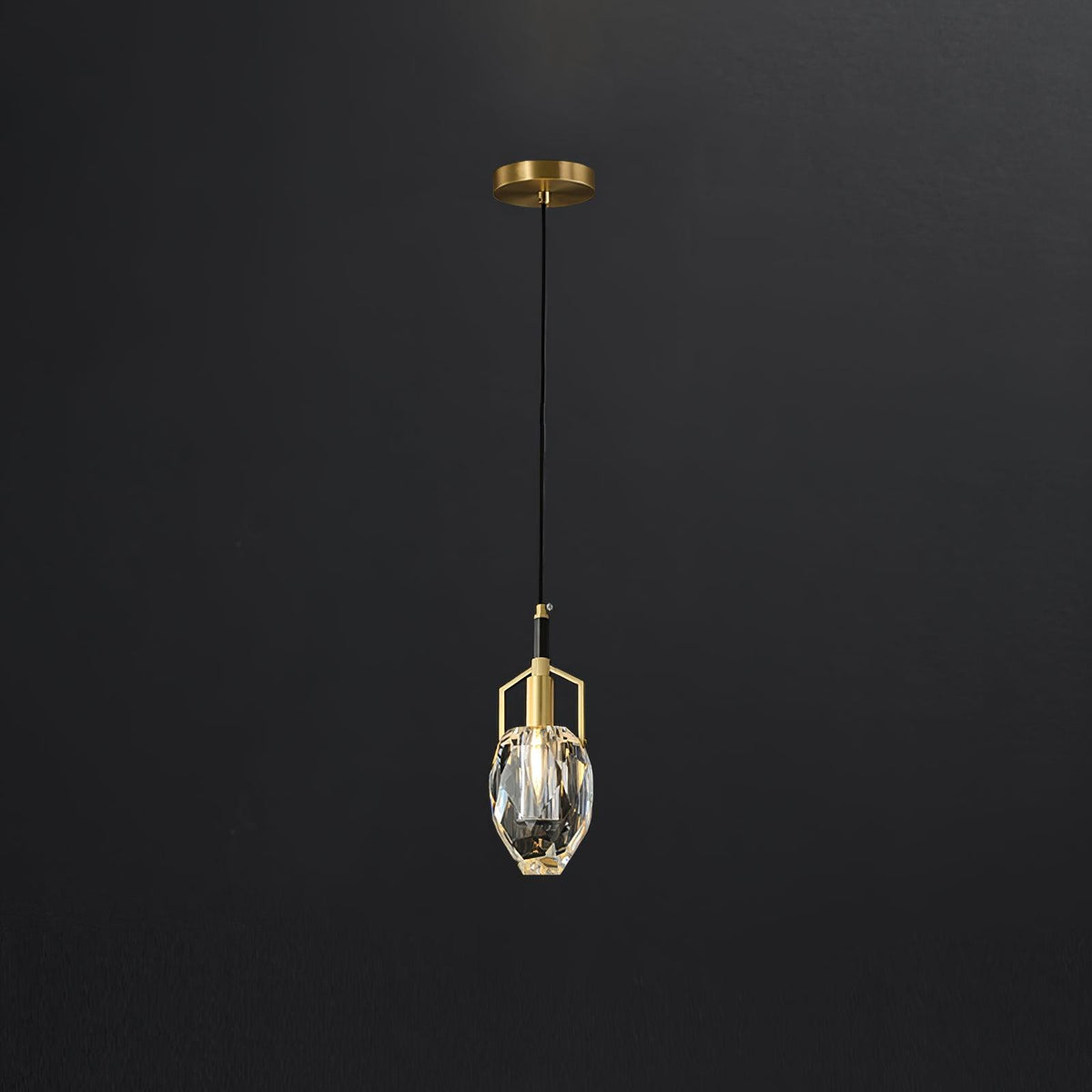 Lavilla Crystal Pendant Light in Brass for Modern Interiors