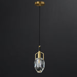Lavilla Crystal Pendant Light in Brass for Modern Interiors