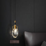 Lavilla Crystal Pendant Light in Brass for Modern Interiors