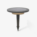 Solar Disc Lawn Light – Matte Black Aluminium Spike Garden Lamp