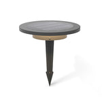Solar Disc Lawn Light – Matte Black Aluminium Spike Garden Lamp