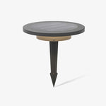Solar Disc Lawn Light – Matte Black Aluminium Spike Garden Lamp