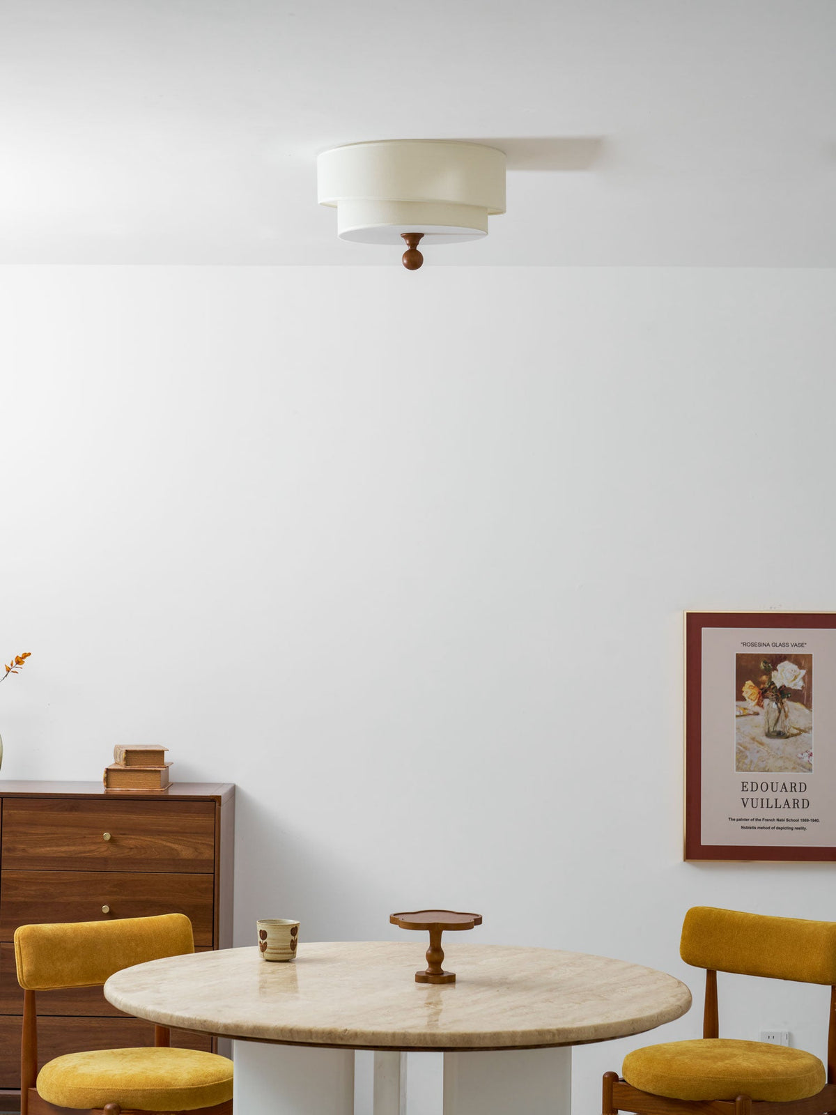 Layered Fabric Ceiling Light – Soft Diffused Glow for Modern Interiors