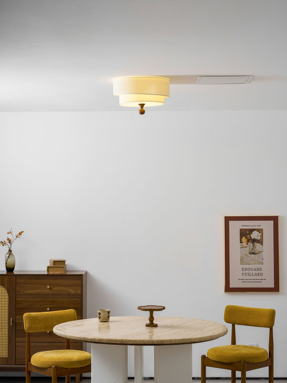 Layered Fabric Ceiling Light – Soft Diffused Glow for Modern Interiors