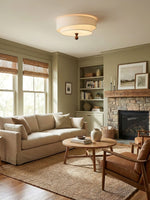Layered Fabric Ceiling Light – Soft Diffused Glow for Modern Interiors