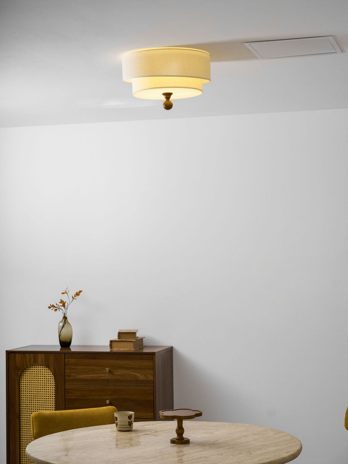 Layered Fabric Ceiling Light – Soft Diffused Glow for Modern Interiors