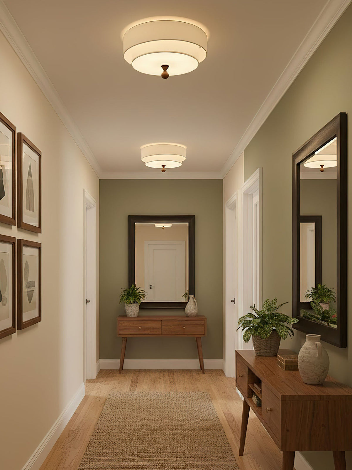 Layered Fabric Ceiling Light – Soft Diffused Glow for Modern Interiors