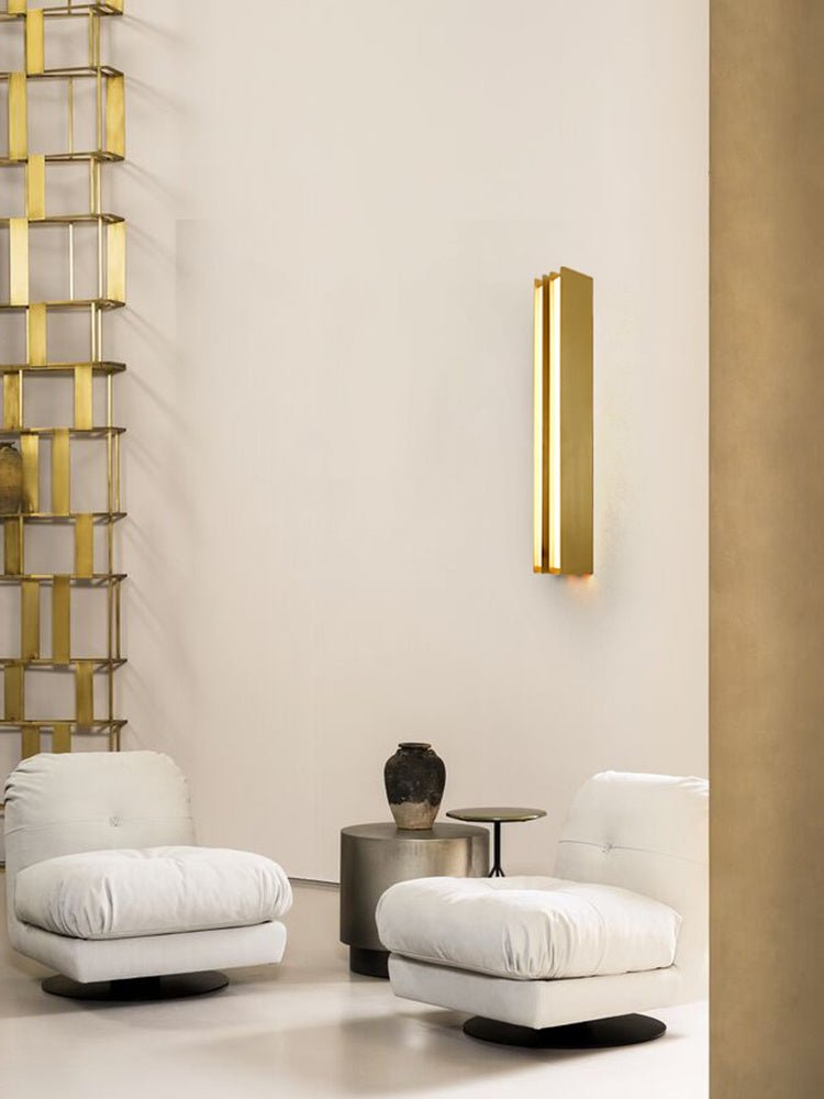Layered Blade Brass LED Wall Sconce for Modern Interiors