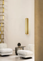 Layered Blade Brass LED Wall Sconce for Modern Interiors