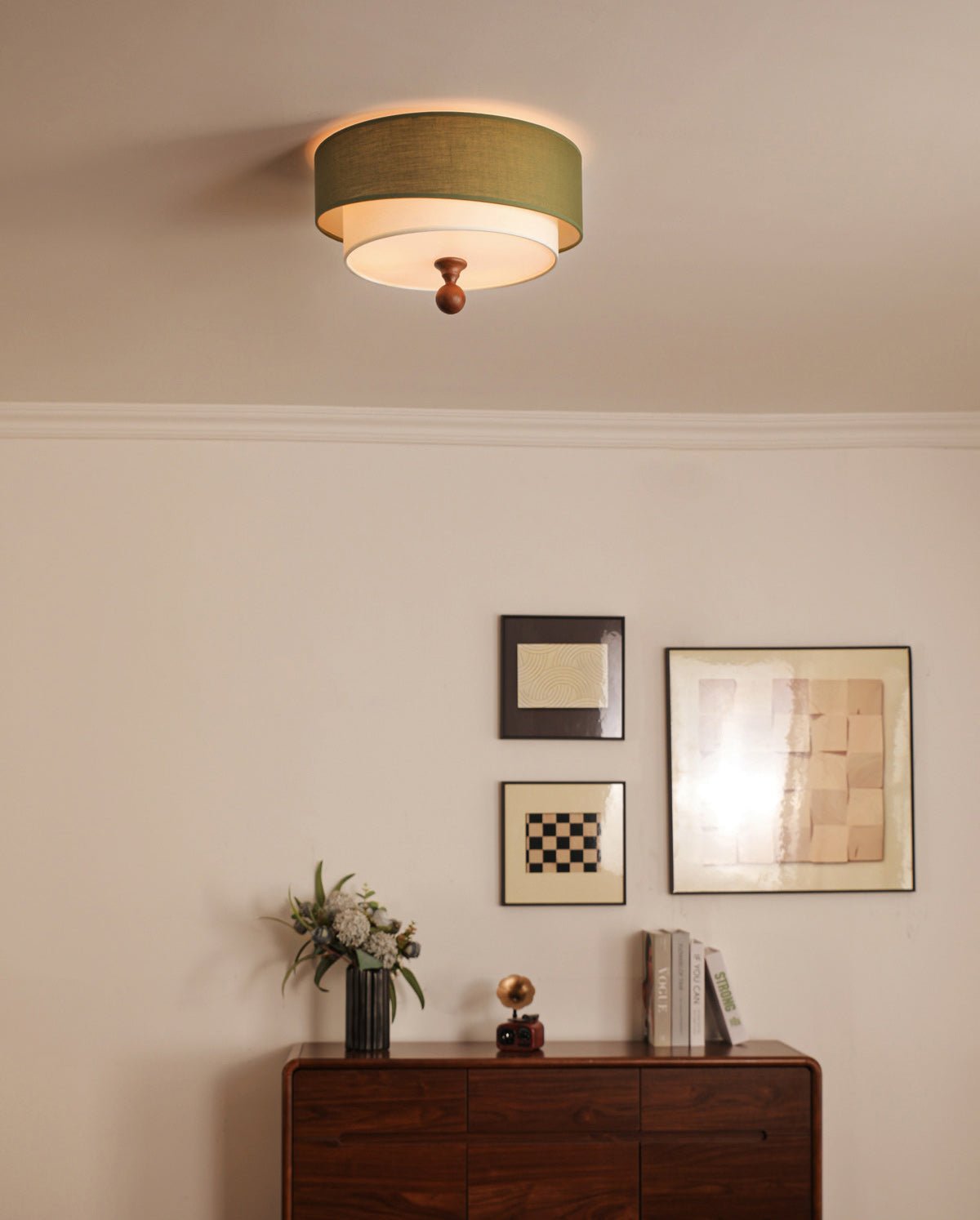 Layered Fabric Ceiling Light – Soft Diffused Glow for Modern Interiors