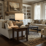 Leaf Ceramic Table Lamp with Fabric Shade for Bedroom and Living Room