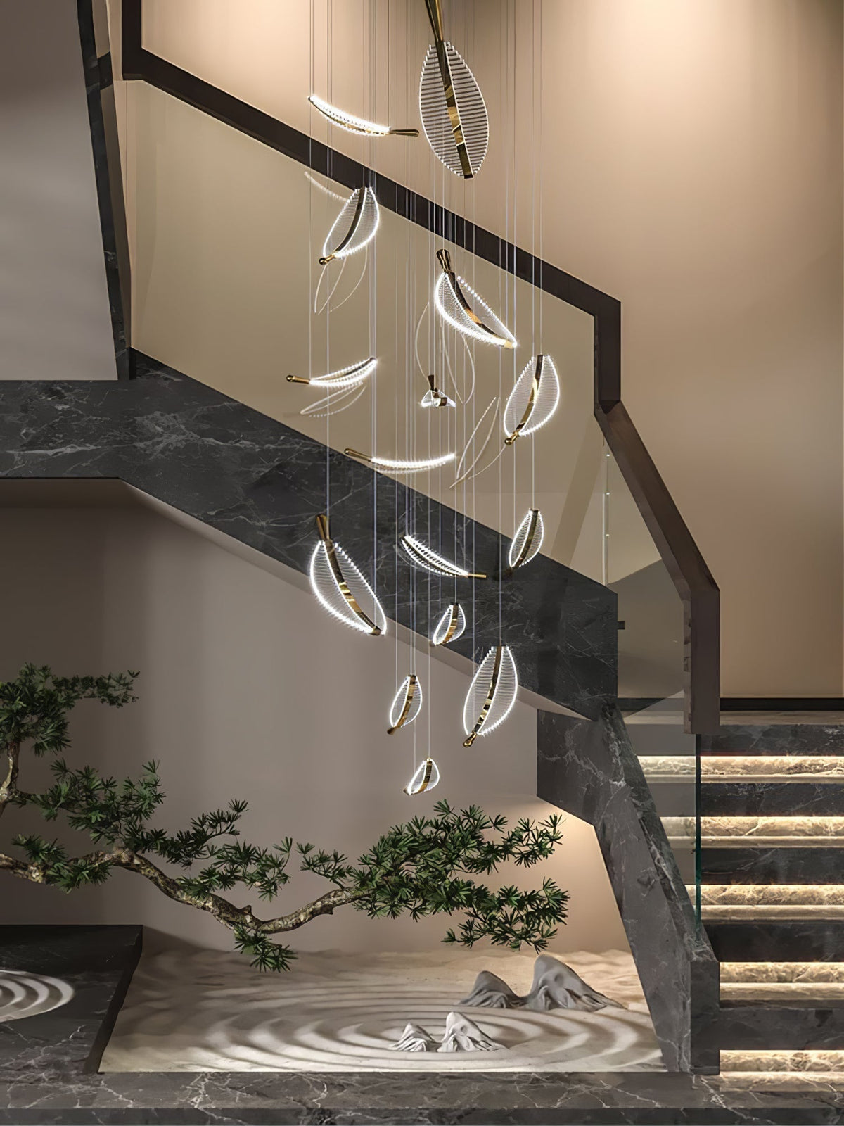 Leaf Led Chandelier