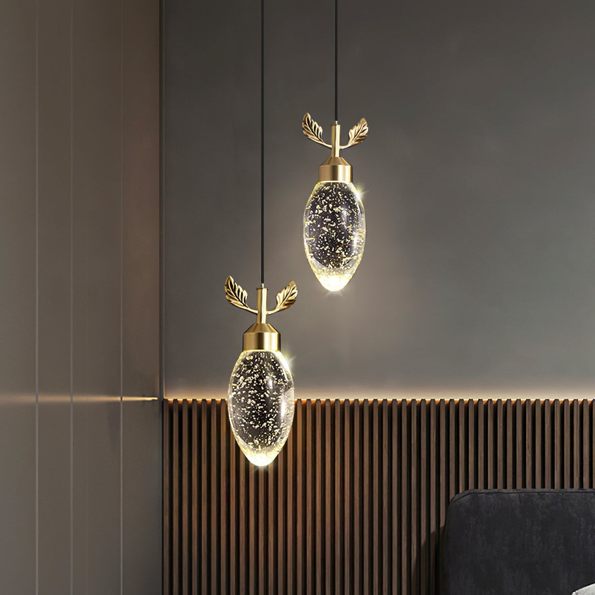 Leaves Water Drops Pendant Light