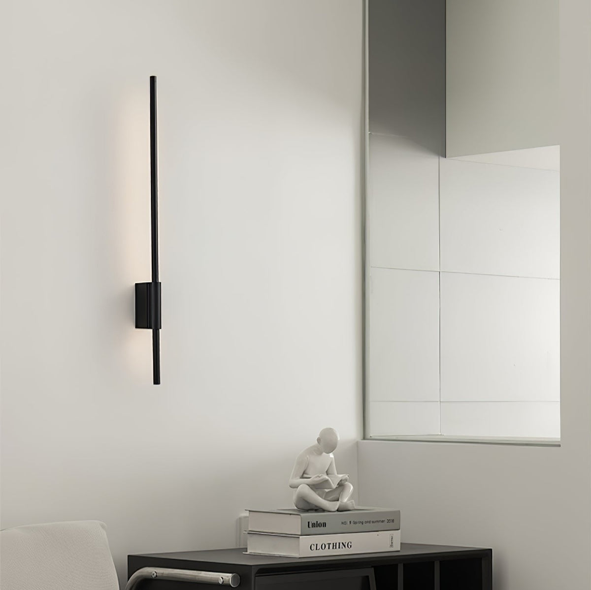 Leon Linear LED Wall Sconce in Black for Modern Interiors