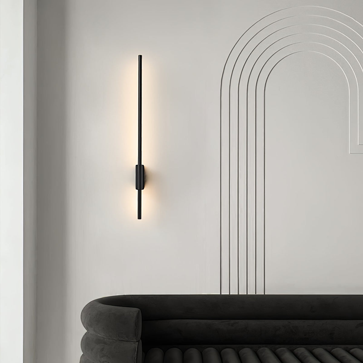 Leon Linear LED Wall Sconce in Black for Modern Interiors