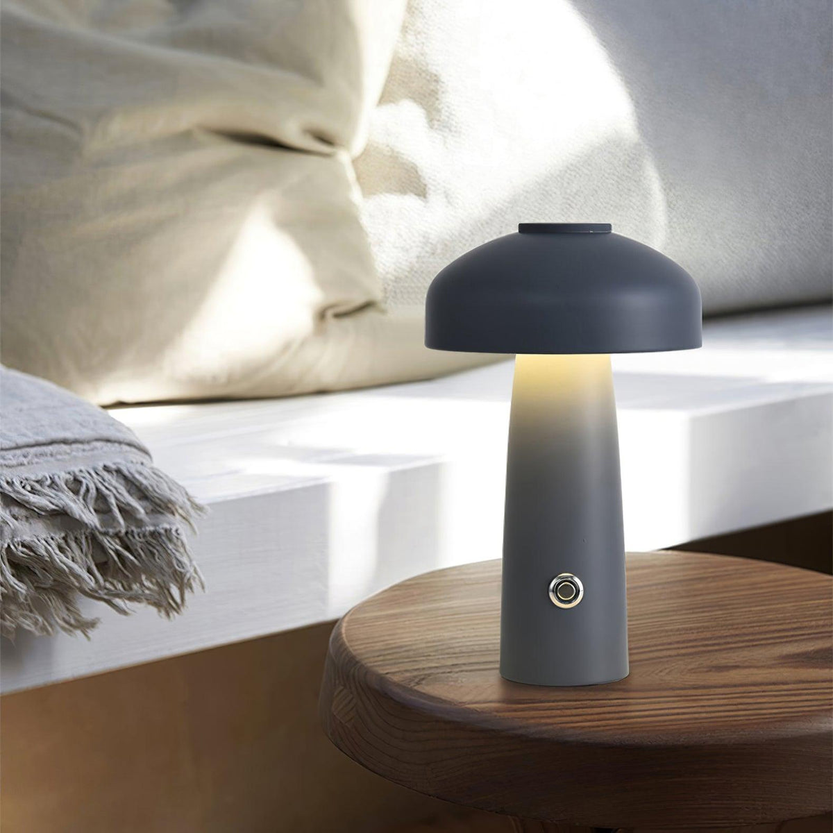 Leon Mushroom Built In Battery Table Lamp