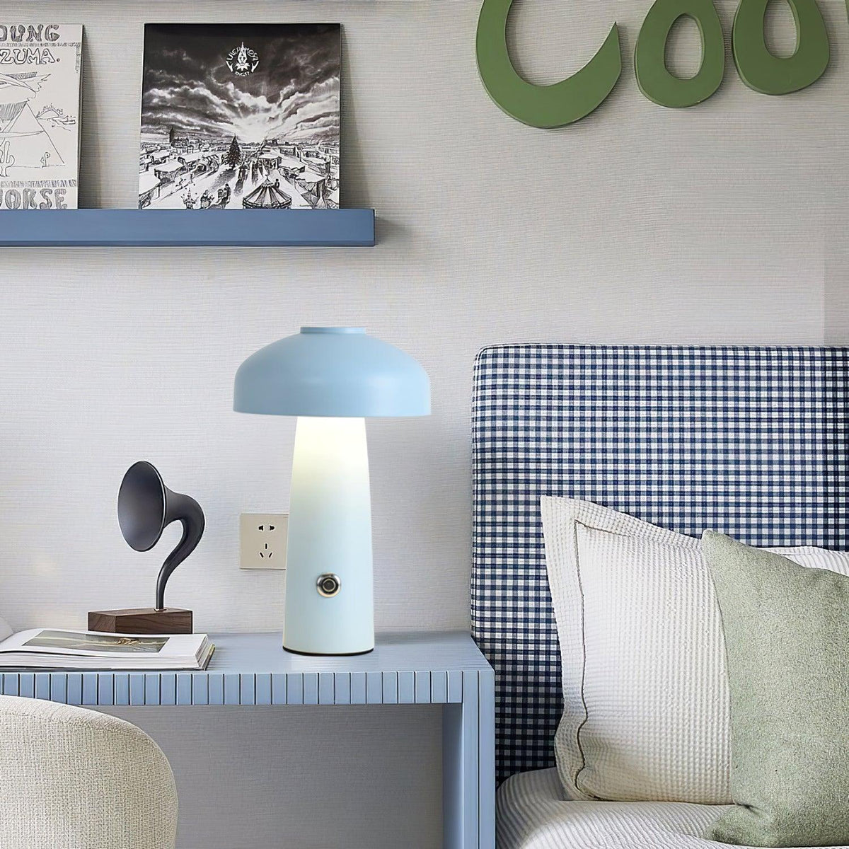Leon Mushroom Built In Battery Table Lamp