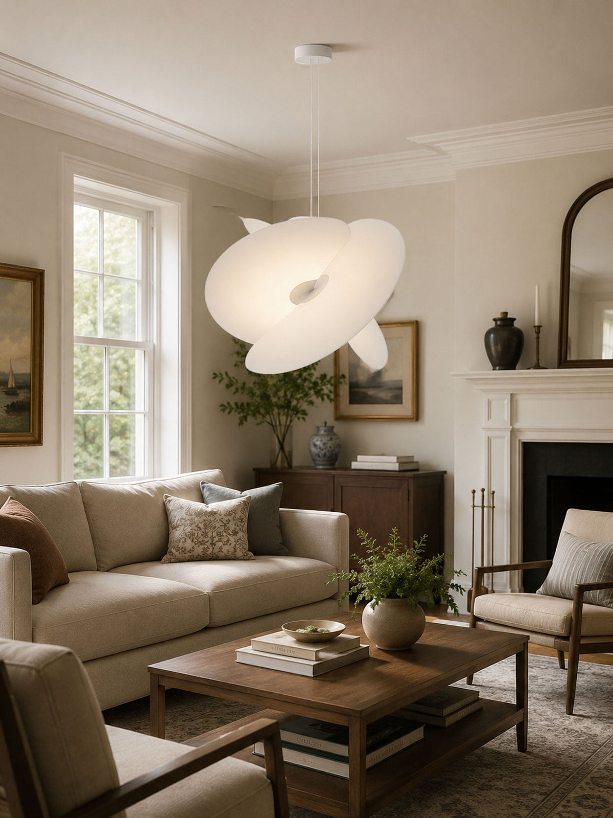 Modern Sail Pendant Light – Minimalist LED Ceiling Lamp for Dining Room & Living Room
