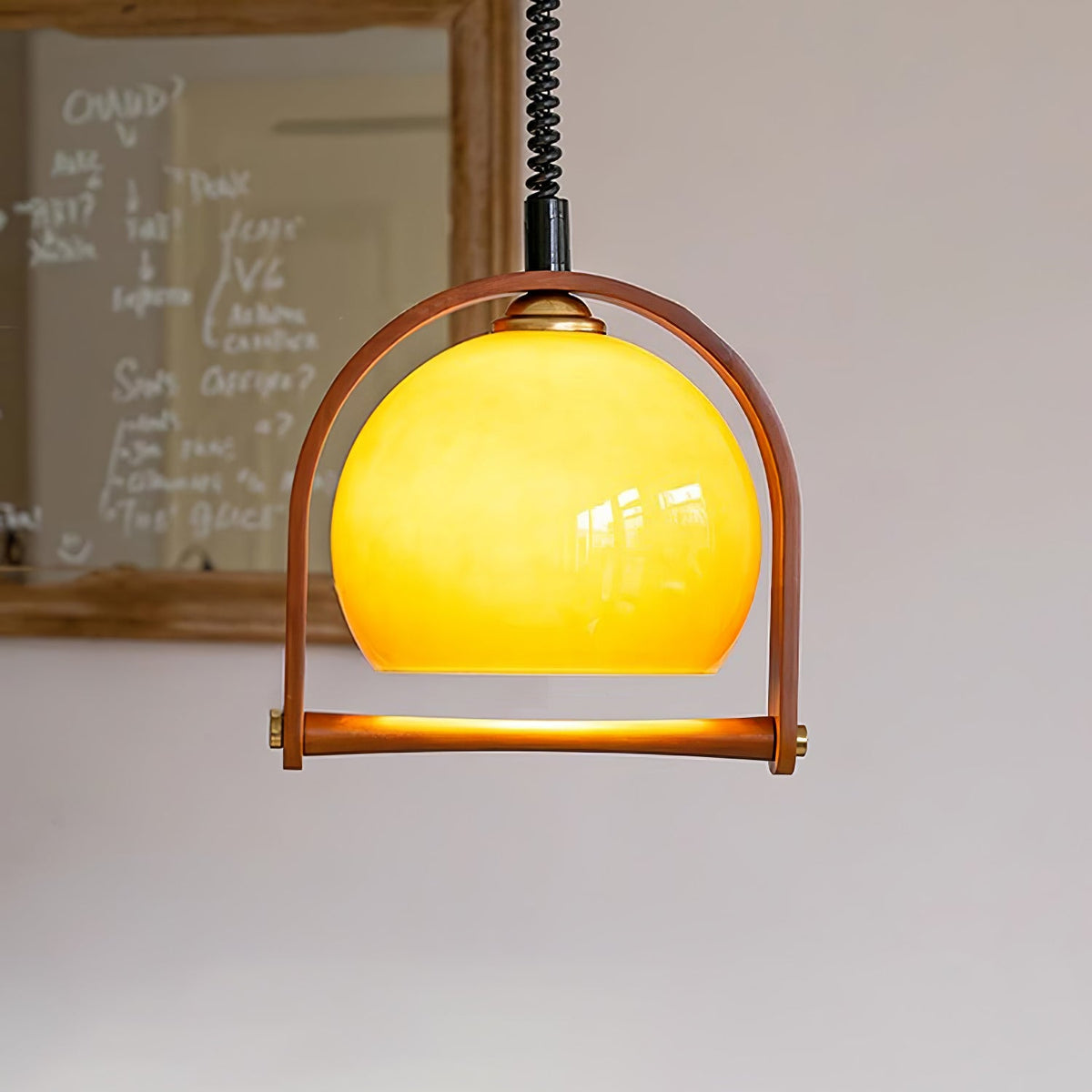 Levitation Dijkstra Pendant Light – Modern Wood & Glass Hanging Lamp for Dining Room, Kitchen Island, Bedroom