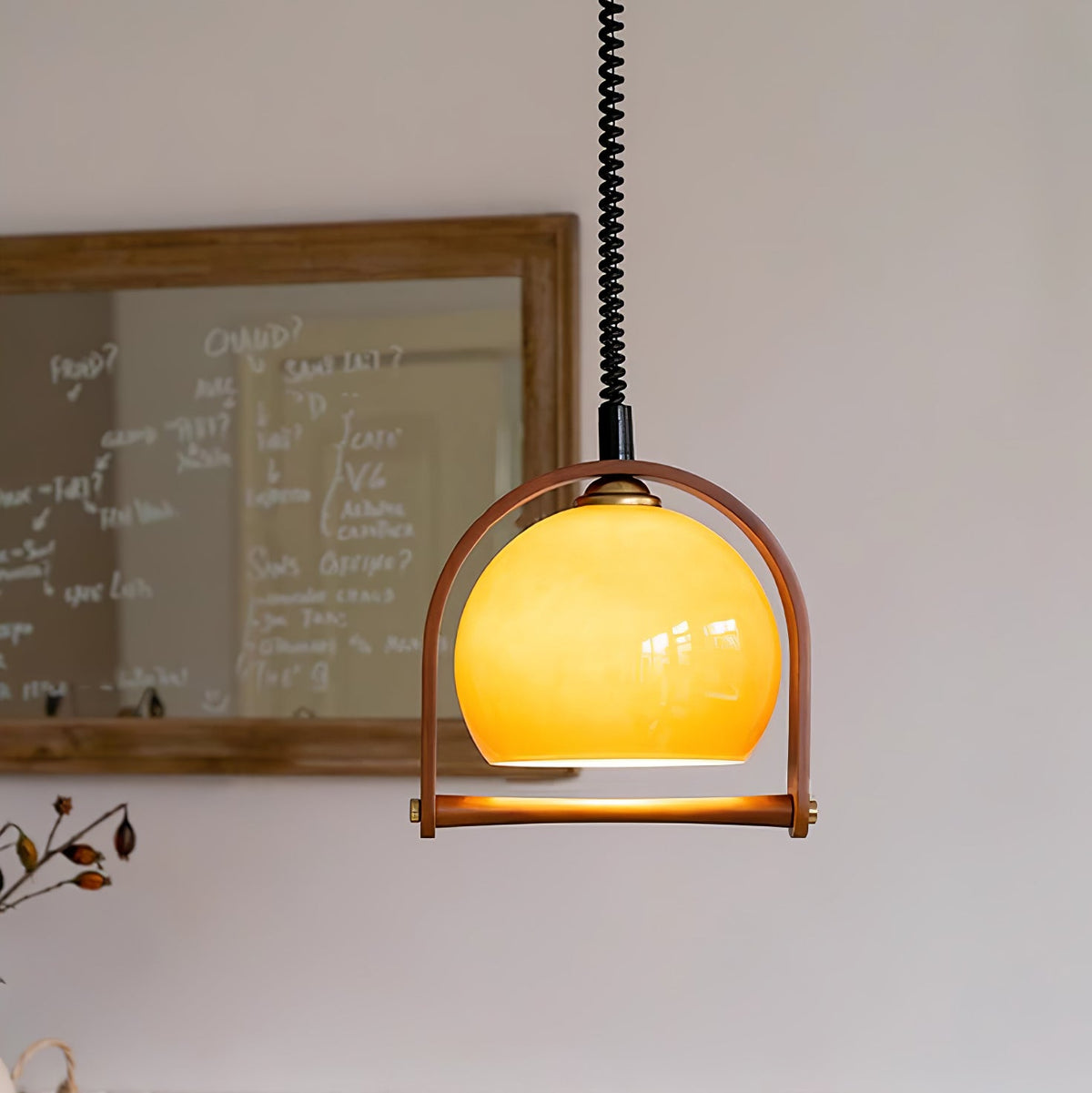 Levitation Dijkstra Pendant Light – Modern Wood & Glass Hanging Lamp for Dining Room, Kitchen Island, Bedroom
