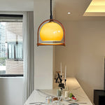 Levitation Dijkstra Pendant Light – Modern Wood & Glass Hanging Lamp for Dining Room, Kitchen Island, Bedroom