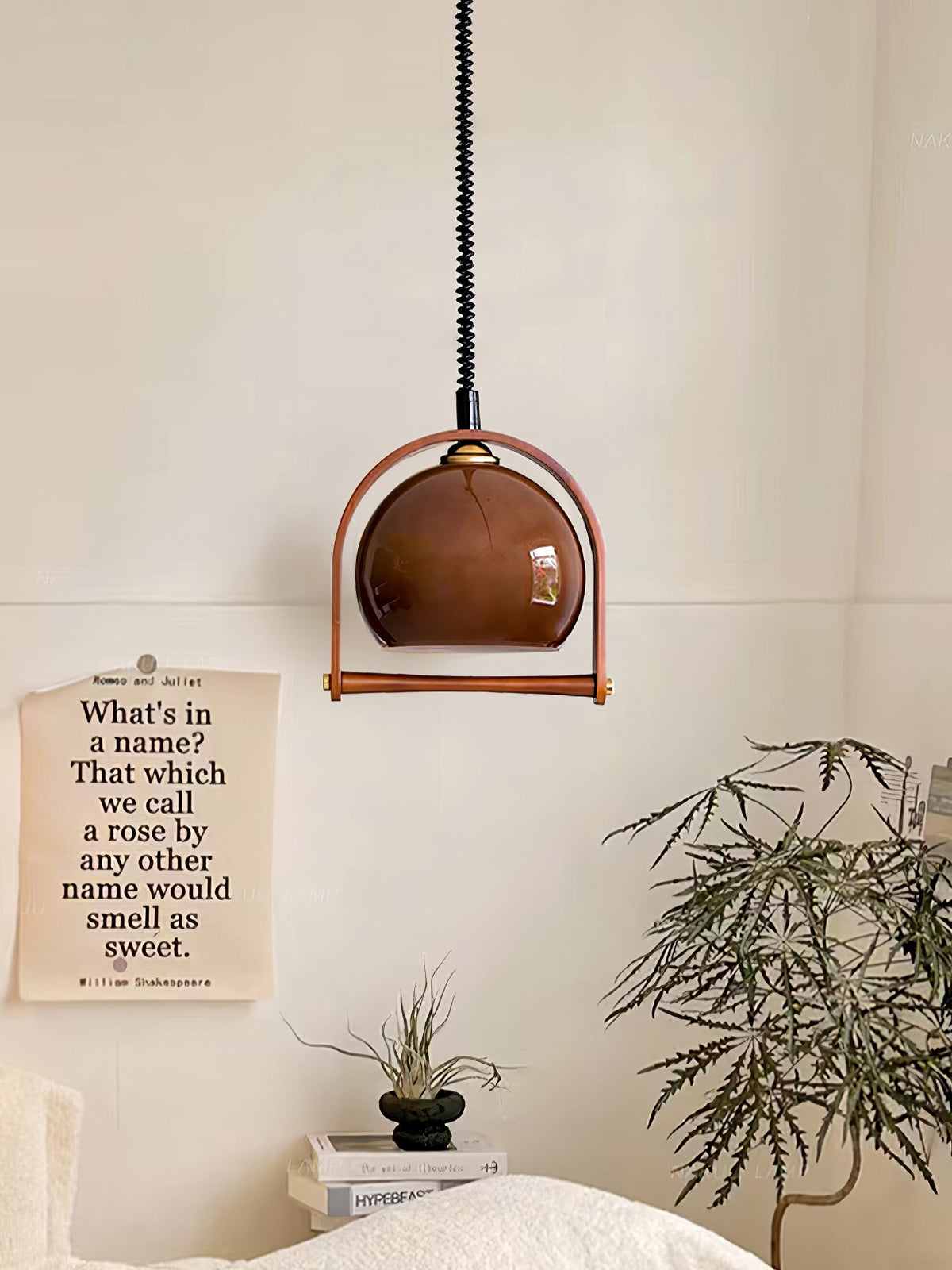 Levitation Dijkstra Pendant Light – Modern Wood & Glass Hanging Lamp for Dining Room, Kitchen Island, Bedroom