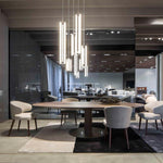 Lia Minimalist LED Pendant Light in Chrome and White