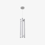 Lia Minimalist LED Pendant Light in Chrome and White