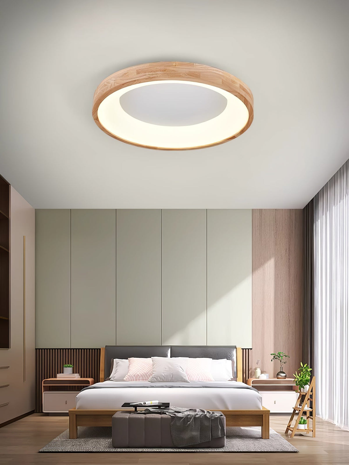Ligna Square LED Ceiling Light in Wood and Acrylic