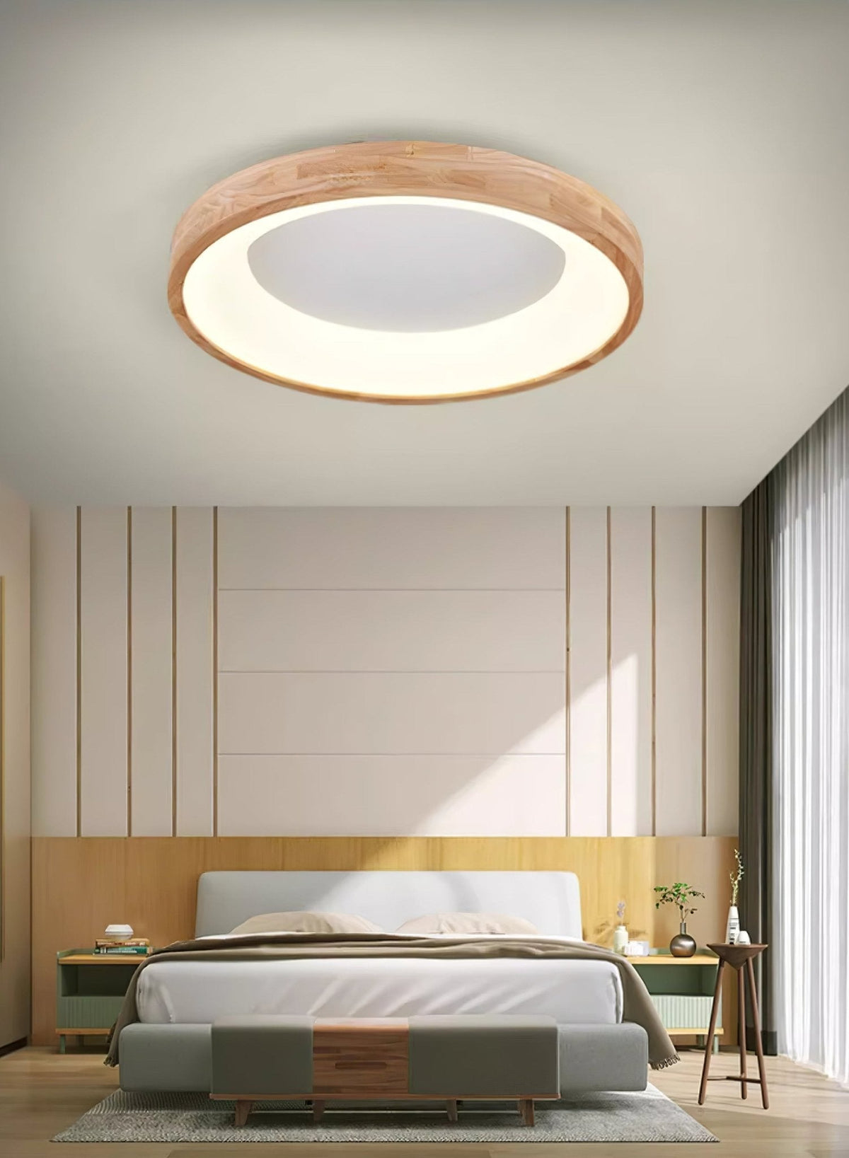 Ligna Square LED Ceiling Light in Wood and Acrylic