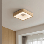 Ligna Square LED Ceiling Light in Wood and Acrylic