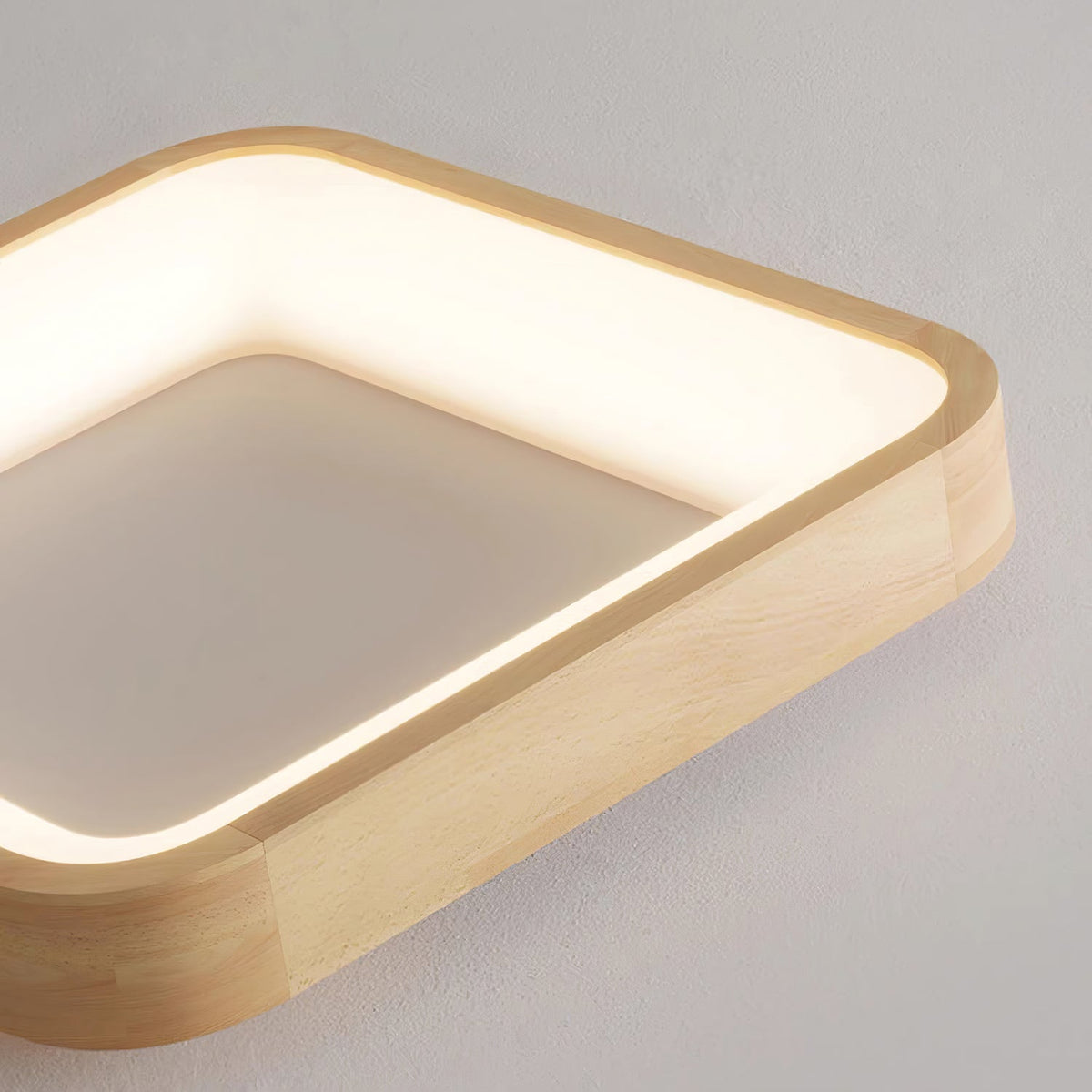 Ligna Square LED Ceiling Light in Wood and Acrylic