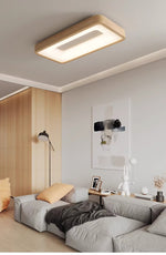 Ligna Square LED Ceiling Light in Wood and Acrylic