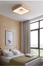 Ligna Square LED Ceiling Light in Wood and Acrylic