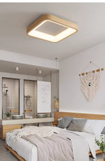 Ligna Square LED Ceiling Light in Wood and Acrylic