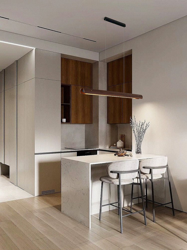 Lignar Beam Pendant Light – Modern Wood LED Linear Pendant Lamp