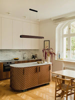 Lignar Beam Pendant Light – Modern Wood LED Linear Pendant Lamp