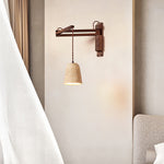 Ligno Arc Wall Sconce in Travertine and Walnut