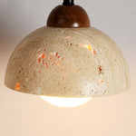 Ligno Arc Wall Sconce in Travertine and Walnut
