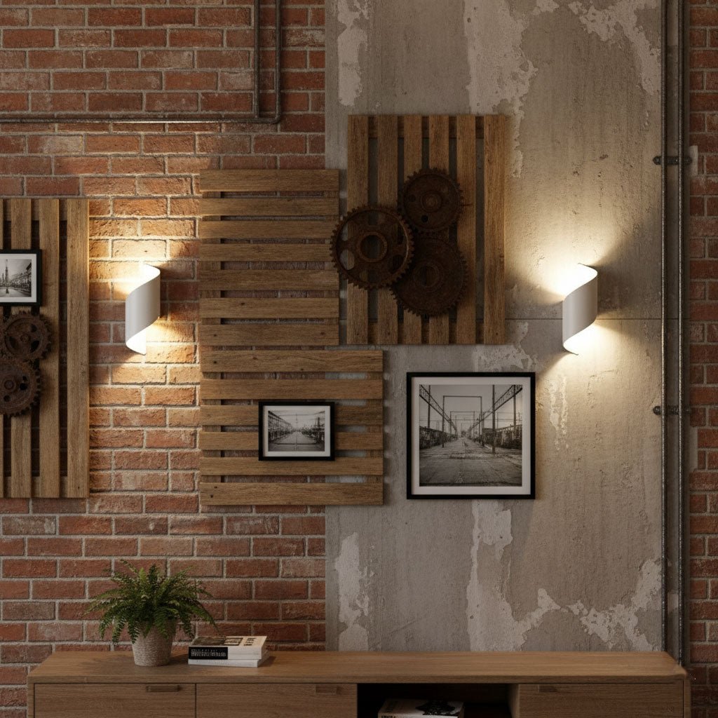 Lila Wall Sconce – Modern Ribbon LED Wall Light in Black & Gold