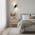 Lila Wall Sconce – Modern Ribbon LED Wall Light in Black & Gold