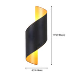 Lila Wall Sconce – Modern Ribbon LED Wall Light in Black & Gold