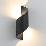 Lila Wall Sconce – Modern Ribbon LED Wall Light in Black & Gold