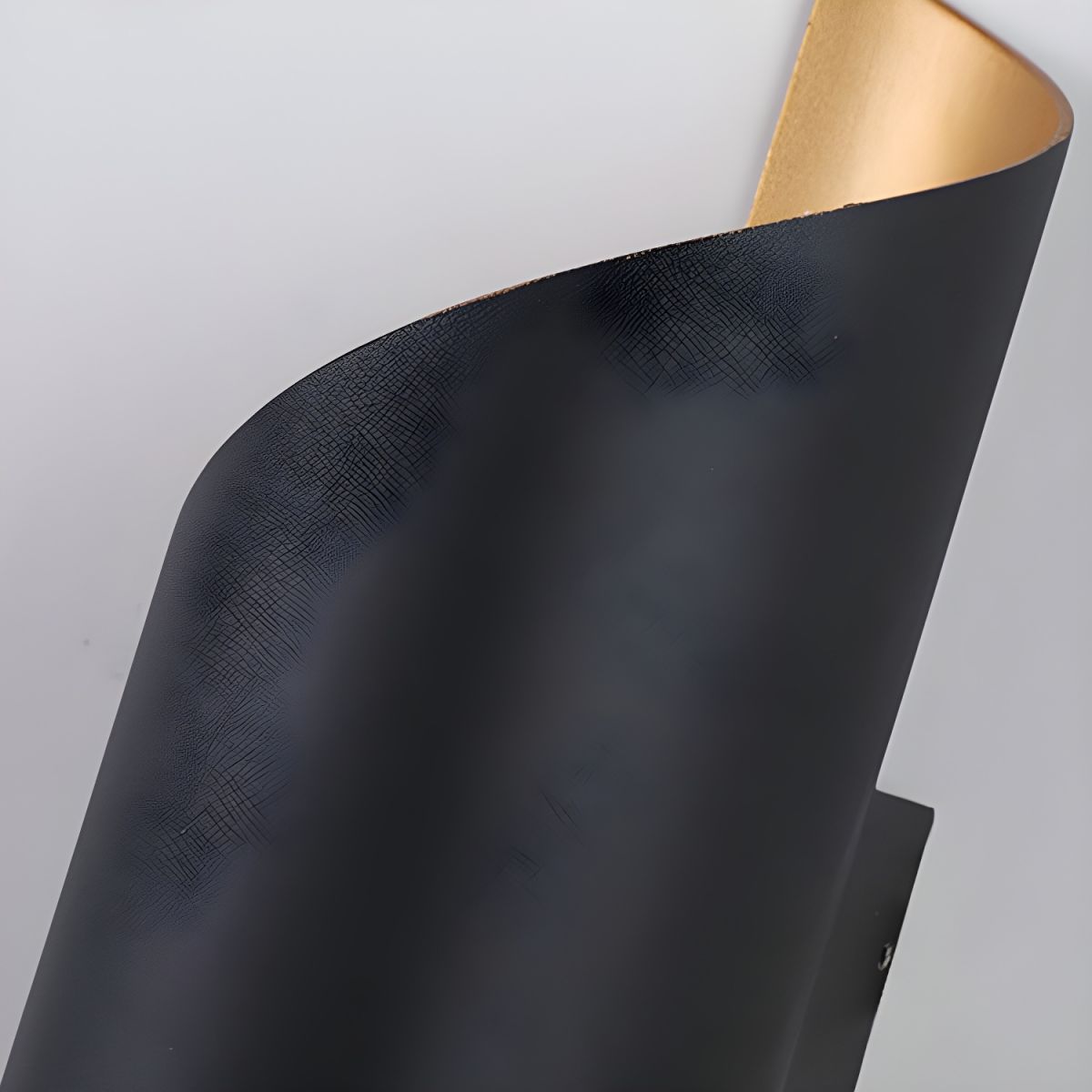 Lila Wall Sconce – Modern Ribbon LED Wall Light in Black & Gold