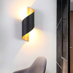 Lila Wall Sconce – Modern Ribbon LED Wall Light in Black & Gold